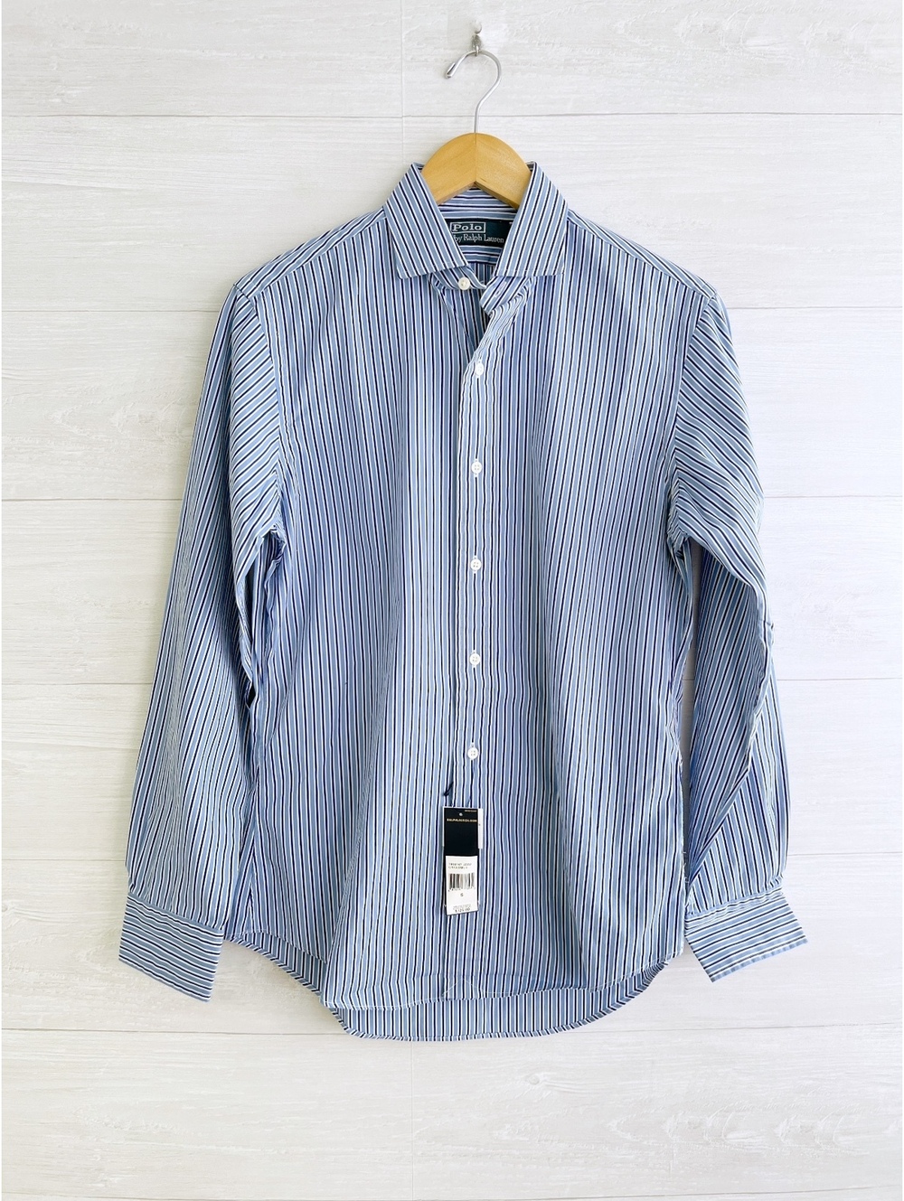 NWT Polo Ralph Lauren Blue Stripe Button Up Shirt Men’s S Cotton $125